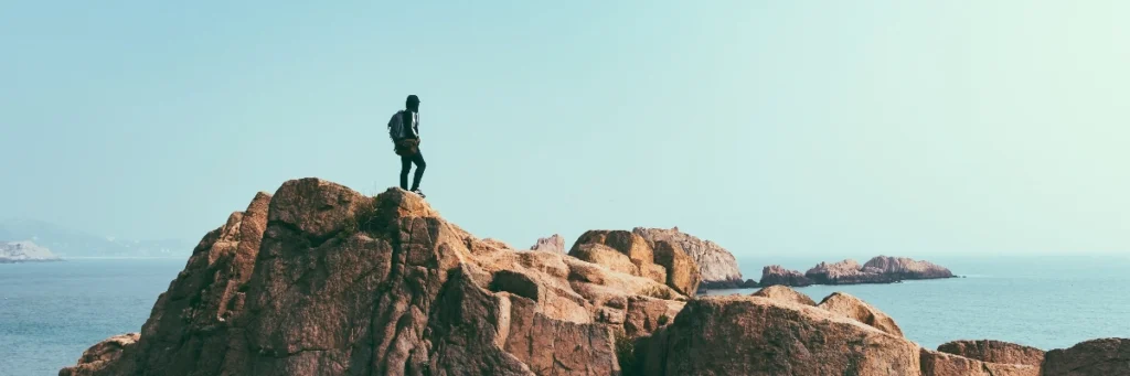 Man op de rots